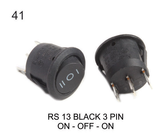 RS 13 BLACK 3 PIN ON-OFF-ON