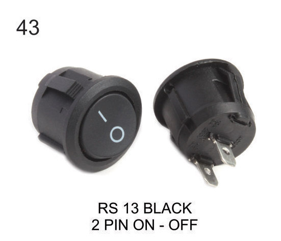 RS 13 BLACK 2 PIN ON-OFF