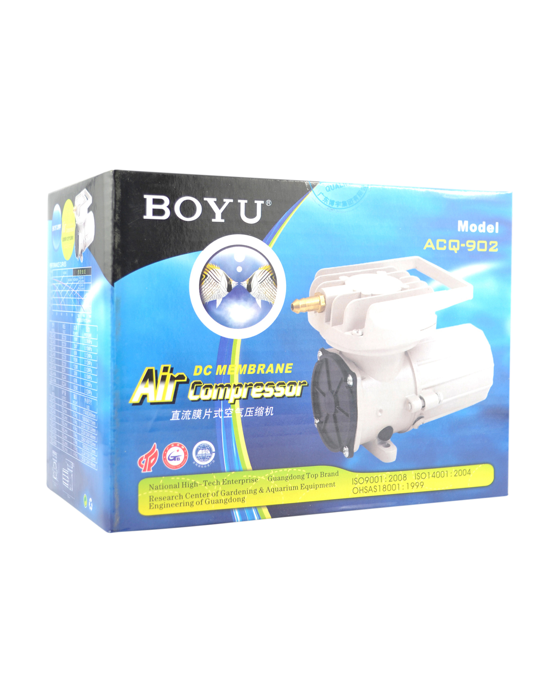 Acq 902 18W 38L/M Dc Compressor Air Pump Boyu - Color: Black & White