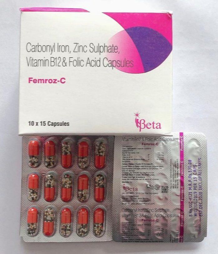 Iron Carbonyl  Folic Acid  Zinc  Cyanocobalamin