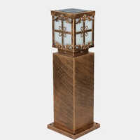 Die-cast Aluminum Solar Led Lawn Light - Color: Brown