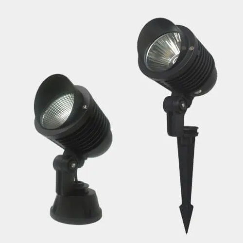 12W Die-Cast Aluminum Led Lawn Light - Color: Black