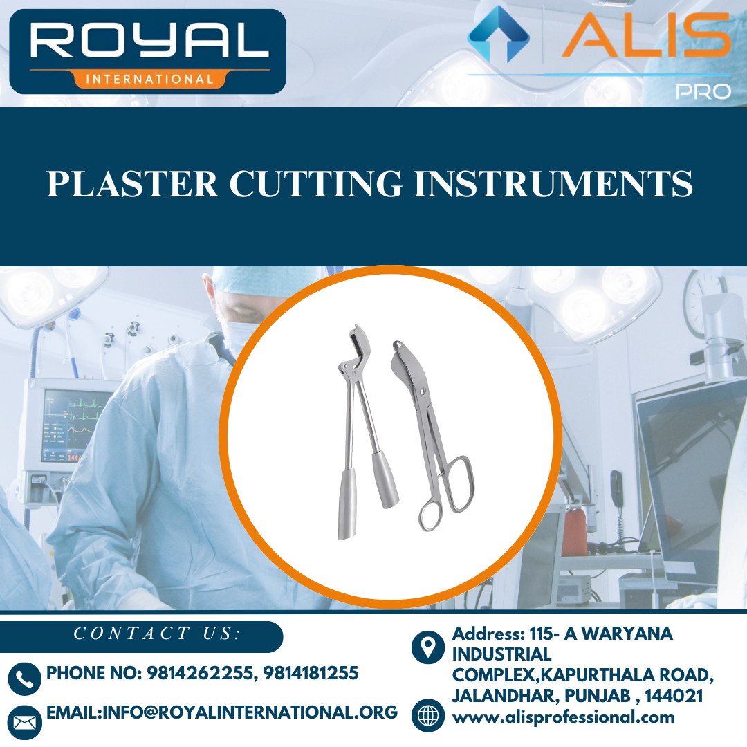 Plaster Cutting Instruments - Stainless Steel, Standard Size | Manual Operation, Polished Finish, Reusable And Sterilized For Hospital Use