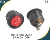 Rocker Switch Red Light 3 Pin On-off - Contact Resistance: 6amp 250v Volt Per Ampere (v/a)