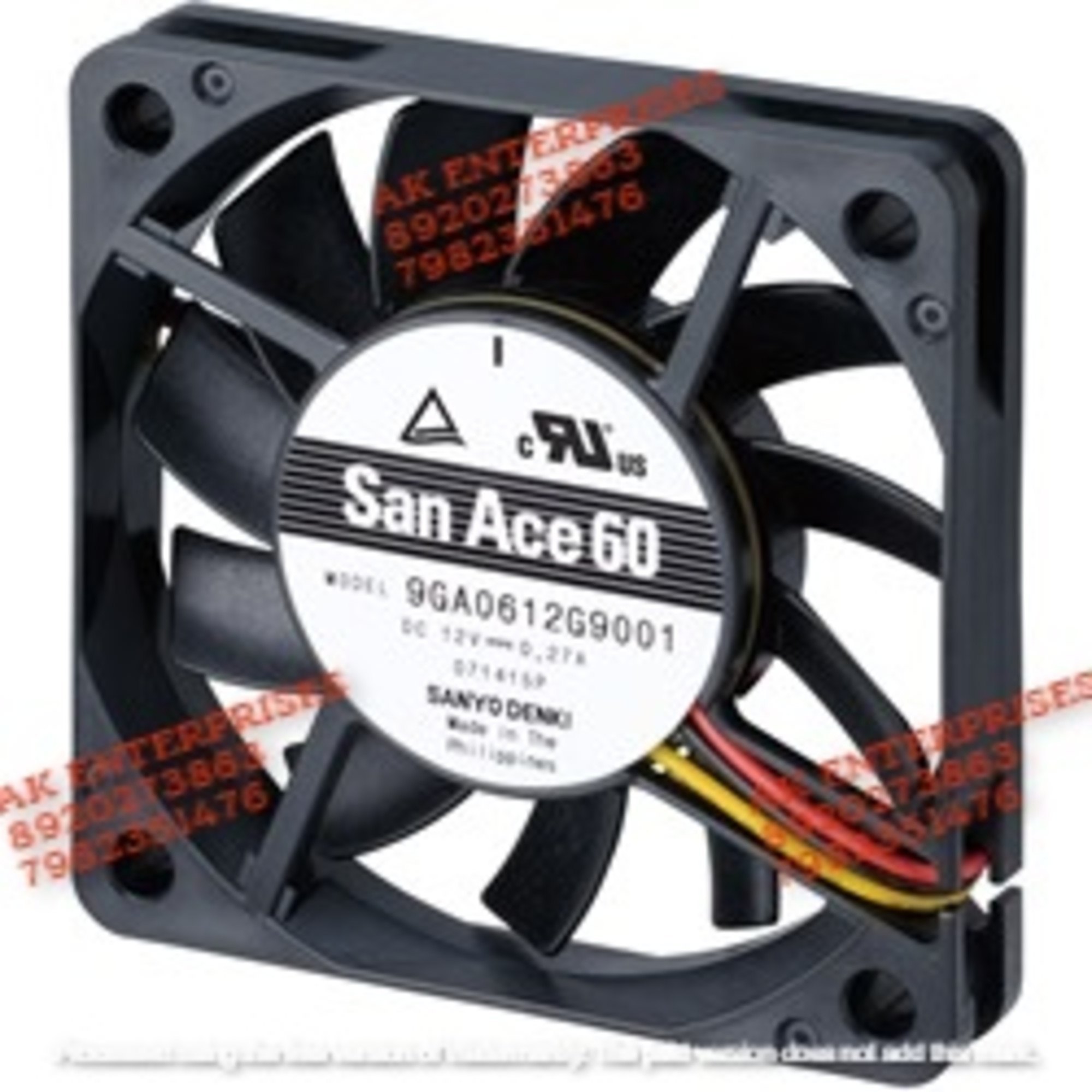 SanAce 9GA0612G9001 Axial Fan 12V-0.27A DC Brushless Air Cooling Fan 6200 RPM 60 * 60 * 10mm 3Wire