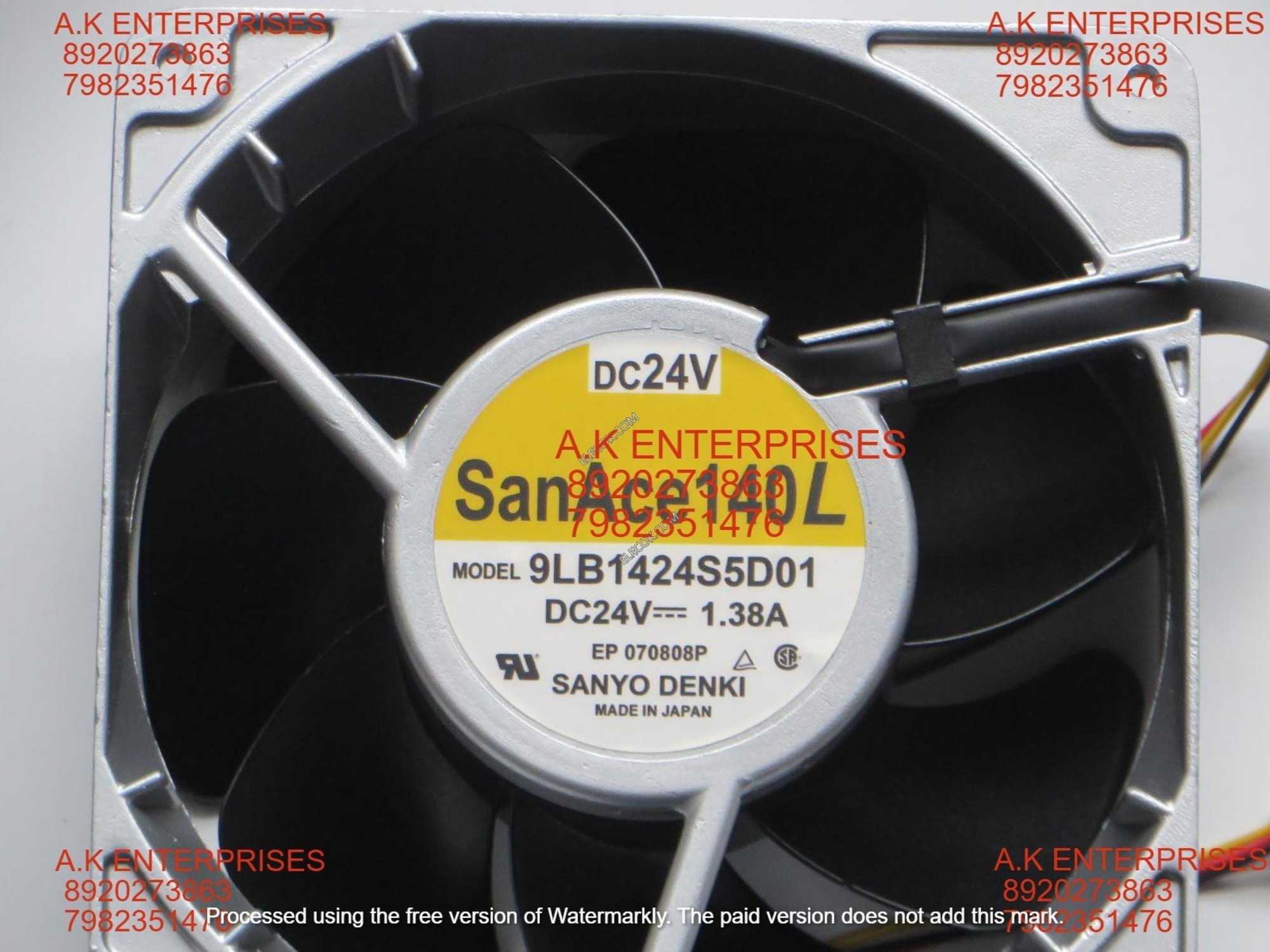 Sanace 9lb1424s5d01 24v 1.38a 3wires Cooling Fan - Color: Black