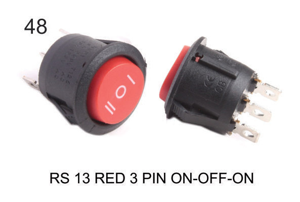 RS 13 RED 3 PIN ON-OFF-ON