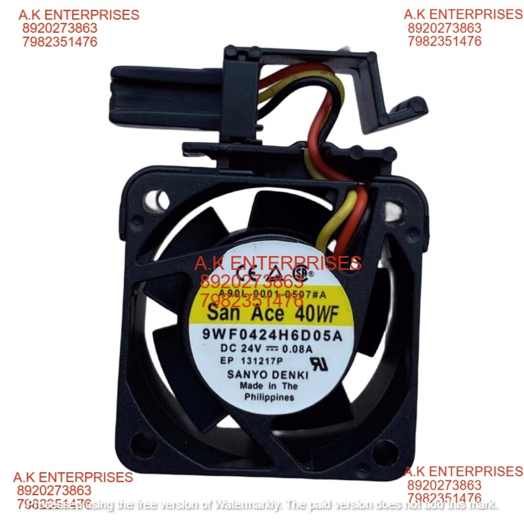 SanAce40 9WF0424H6D05A Axial Fan 24V-0.08A Square Cooling Fan 12400 RPM 40 * 40 * 20mm 3-Wire