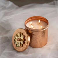 Metal Box With Wax - Color: Brass