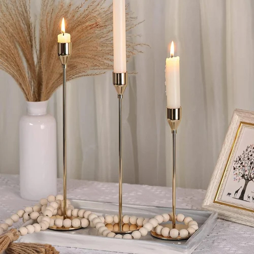 Metal Brass Candle Holder - Finishing: Polishing