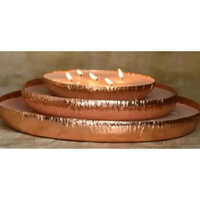 Metal Wax Candle Plates - Iron, 8/12/16 Inches , Brown, Smooth Finish, Standard Design, 1000 Gm/m2 Weight, Polished For Durability