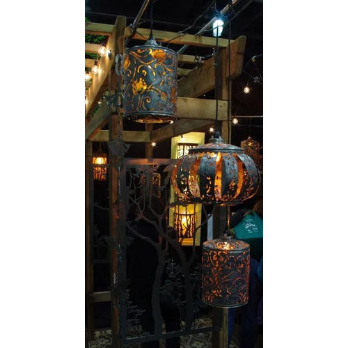 Decorative Candle Lantern - Color: Black