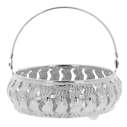 Metal Serving Food Basket - Color: Silver