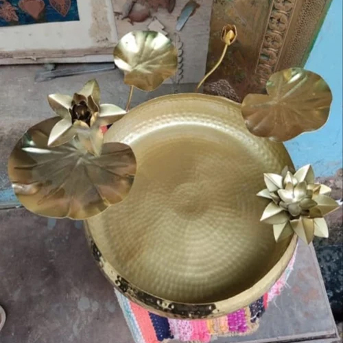 Metal Decorative Urli Bowl - Color: Golden