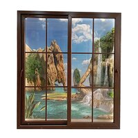 Sliding Laminated Window - Standard Size | Upvc In Anthracite Grey, Black Golden, Oak Walnut, Dark Oak, Mahogany With Stainless Steel Screen Netting
