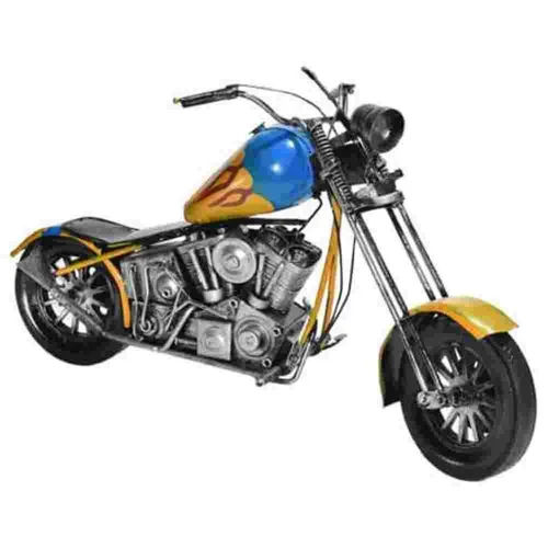 Classic Vintage Road Hog Metal Bike Showpiece - Color: Multicolor