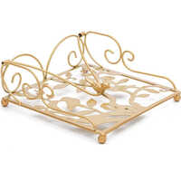 Metal Napkin Ring Holder - Iron Material, Polished Golden Finish | Durable Indian Style Design, Elegant Table Decor