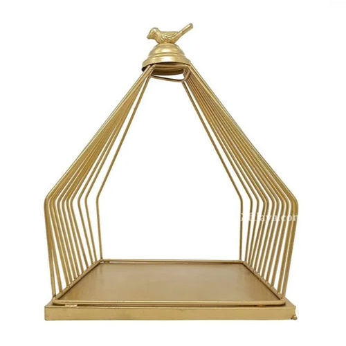 Metal Wire Hamper Basket - Color: Golden