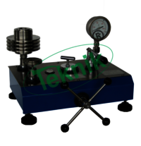 Dead Weight Pressure Gauge Tester Apparatus - Color: Silver Blue