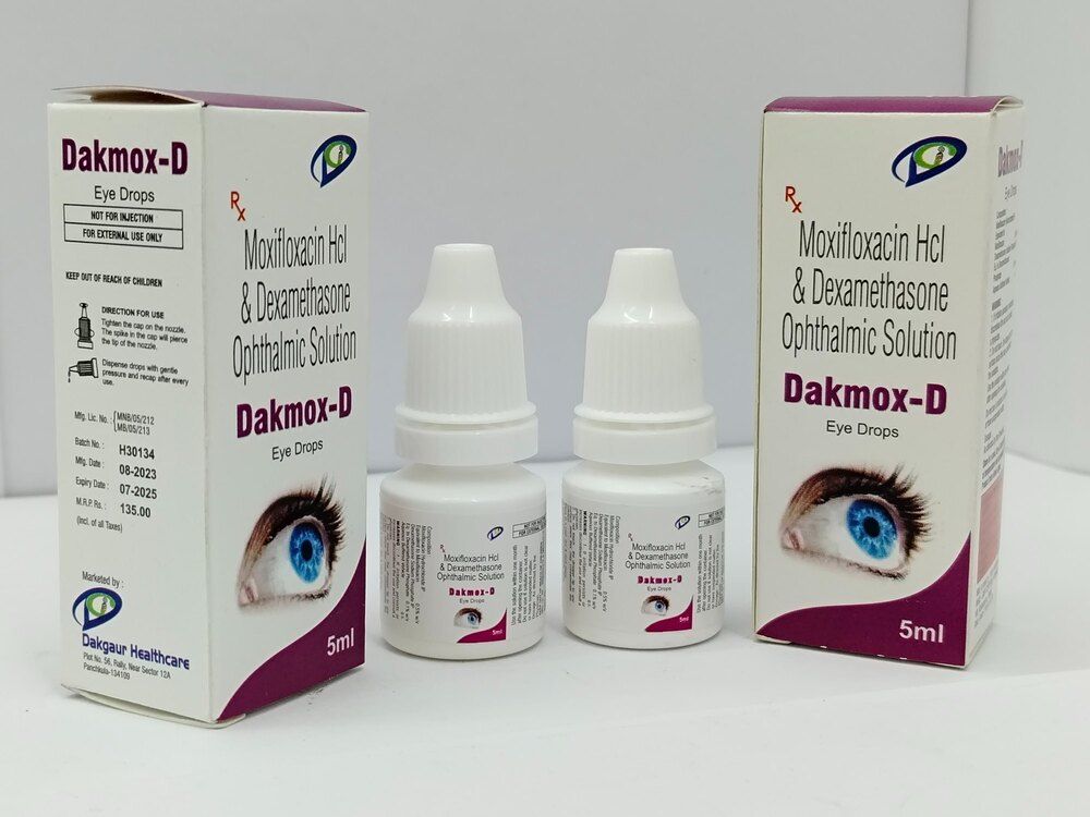 Moxifloxacin 0.5 % +Dexamethasone 0.1% w/v Eye Drop