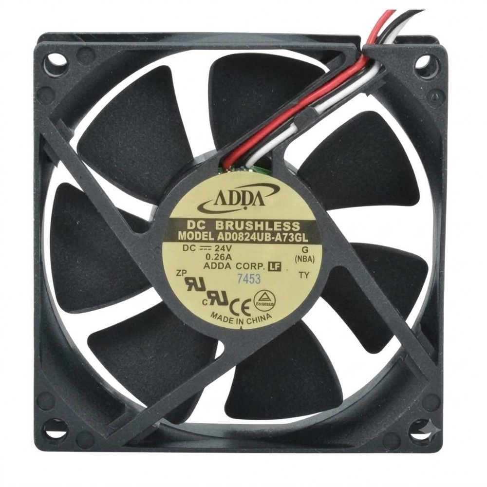 ADDA AD0824UB-A73GL Axial Fan 24V-0.26A DC Brushless Air Cooling Fan 3900 RPM 80 * 80 * 25mm 3Wire