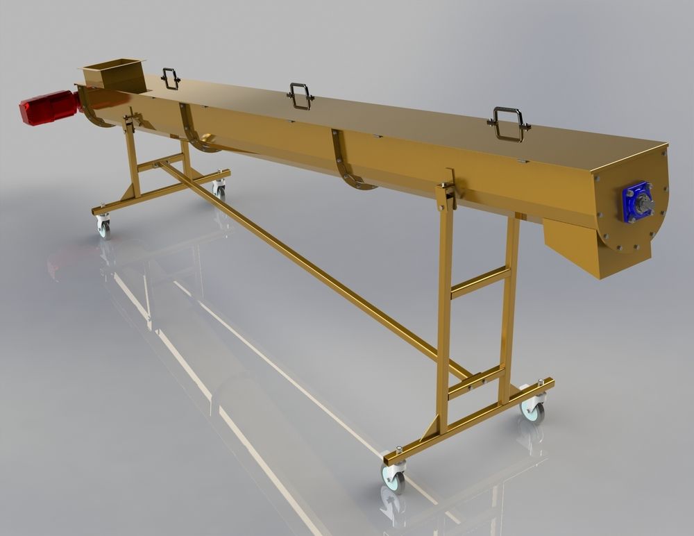 INCLINED U-THROUGH SCREW CONVEYOR