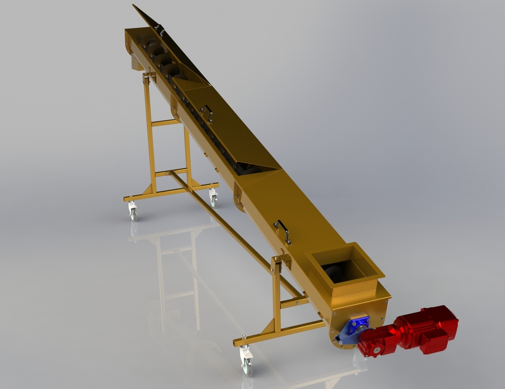 INCLINED U-THROUGH SCREW CONVEYOR