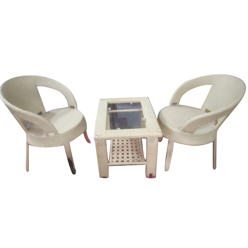 Outdoor Wicker Chair and Table Set - Durable Wicker Material, No Assembly Required | Modern Design with Elegant Glass Top