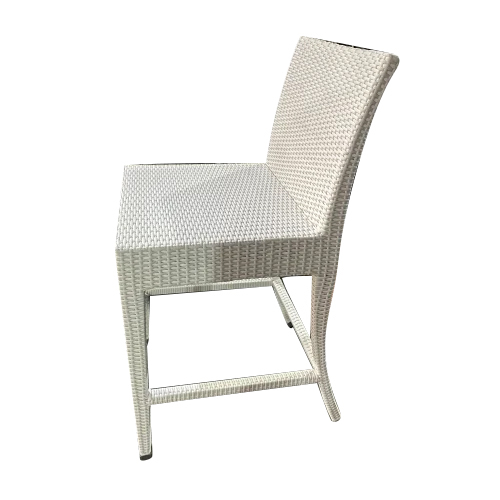 White Wicker Bar Chair - Assembly: No Assembly Required