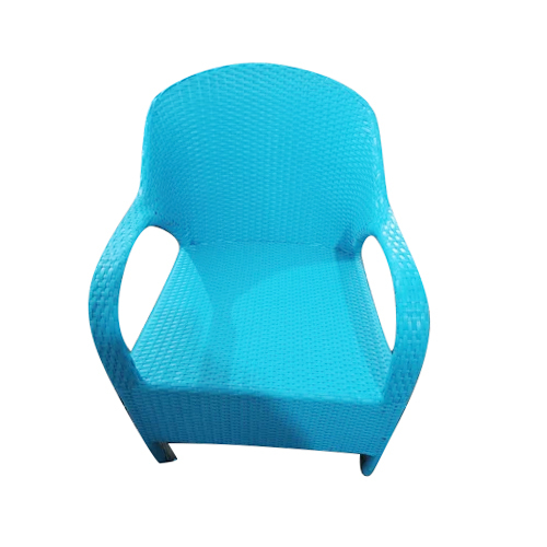 Blue Wicker Bar Chair - Assembly: No Assembly Required