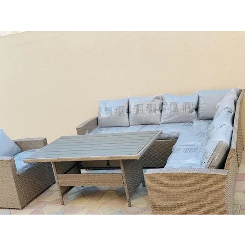 Wooden Outdoor Sofa Set - Assembly: No Assembly Required