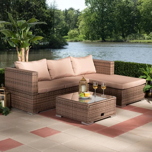 Modern Wicker Sofa Set - Assembly: No Assembly Required