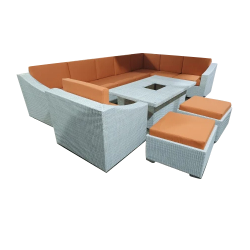 Outdoor Wicker Sofa Set - Assembly: No Assembly Required