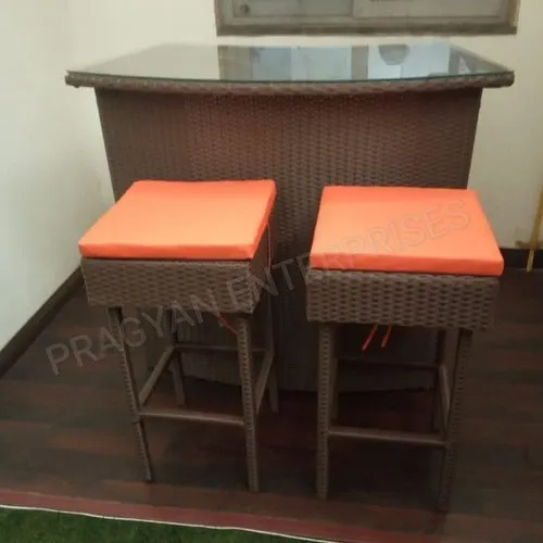 Seetee Wicker Bar Set - Color: Brown