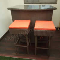 Seetee Wicker Bar Set - Color: Brown