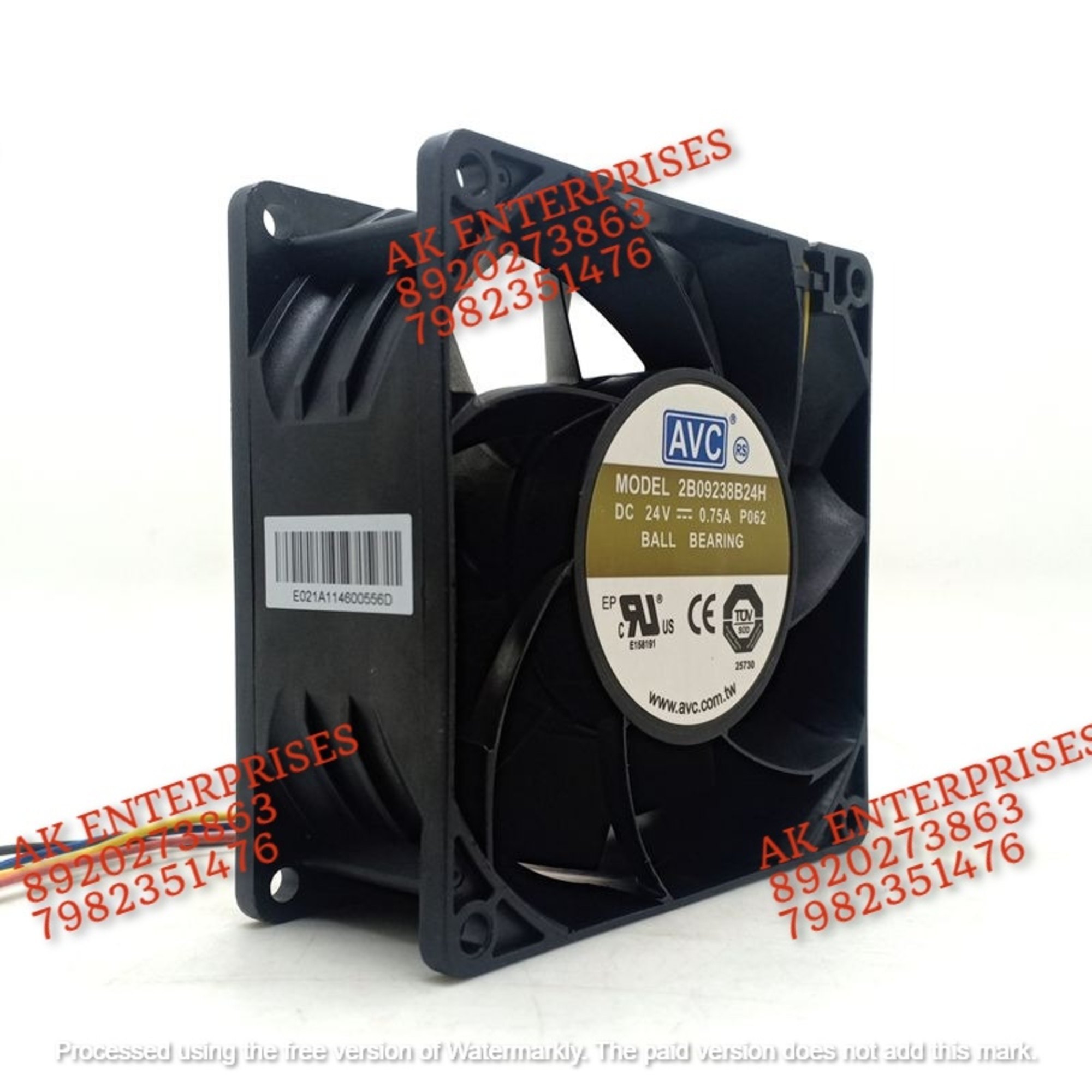 AVC 2B09238B24H Axial Fan 24V-0.75A DC Brushless Air Cooling Fan 4000 RPM 90 * 90 * 38mm 3Wire