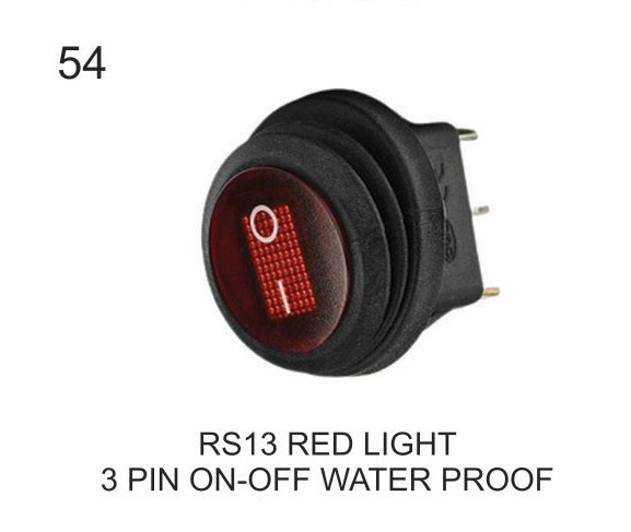 RS 13 RED LIGHT ON-OFF WATER PROOF
