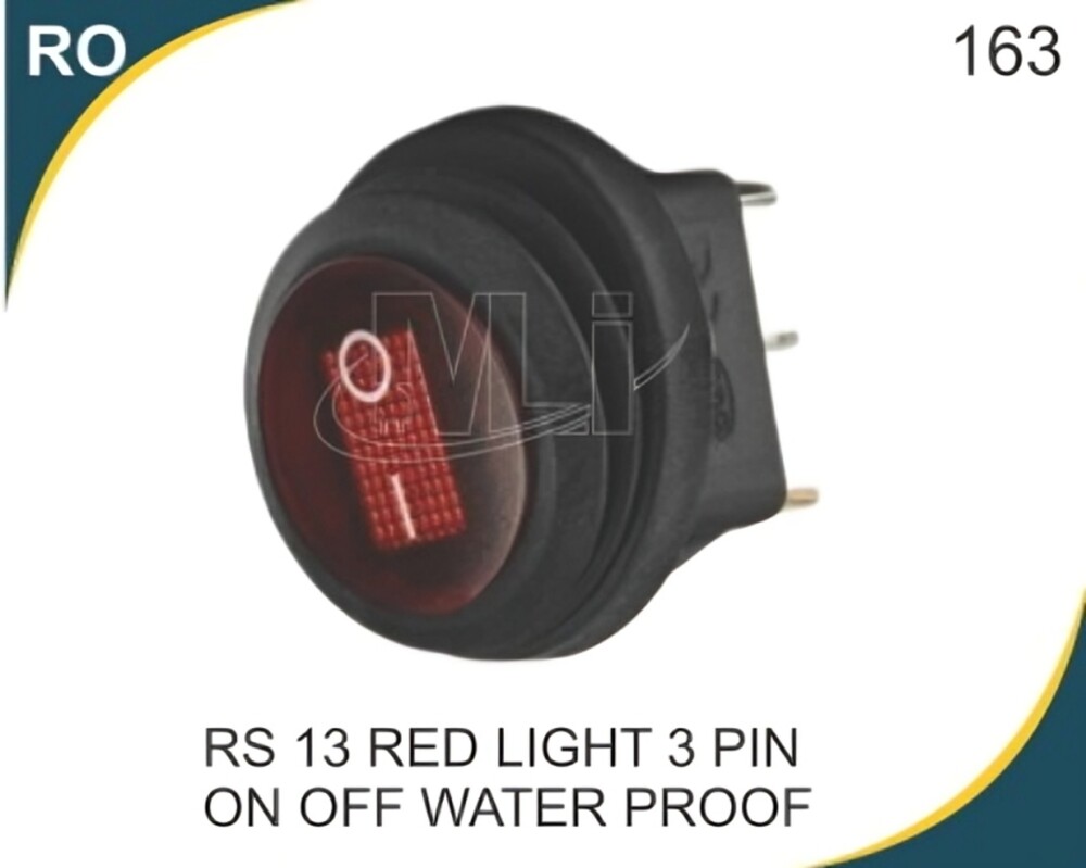 Rocker switch red light on off 