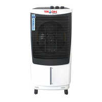 Trion Desert Cooler - 110-Liter Capacity, White and Black | Powerful 16" Fan, Three-Speed Settings, USB Ports, Auto-Swing Louvers, Low Noise Operation
