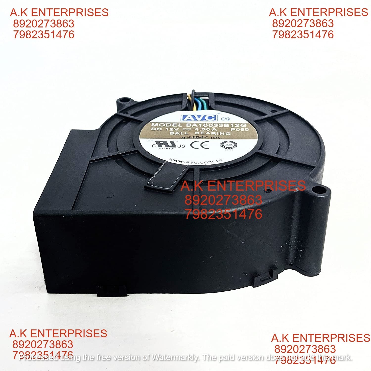 AVC BA10033B12G DC Blower 12V-4.50A DC Brushless Air Cooling Blower 6000 RPM 97 * 97 * 33mm 3Wire