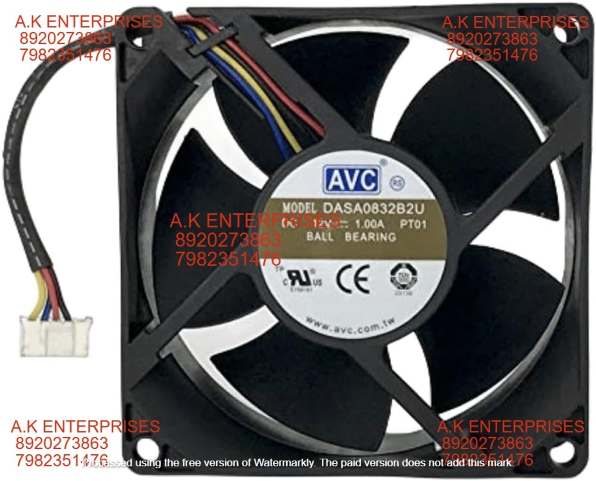 AVC DASA0832B2U 8032 12V 1.0A 8cm 4-Wire PWM Cooling Fan