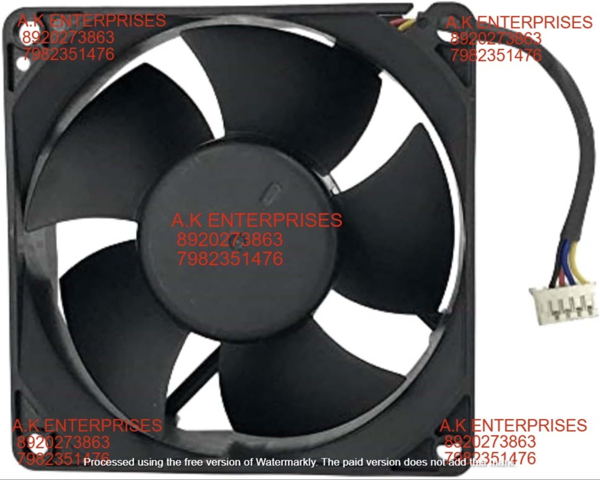 Avc Pwm Cooling Fan - 80mm Plastic, Black | 12v 1.0a, 4-wire Design, Efficient Heat Dissipation