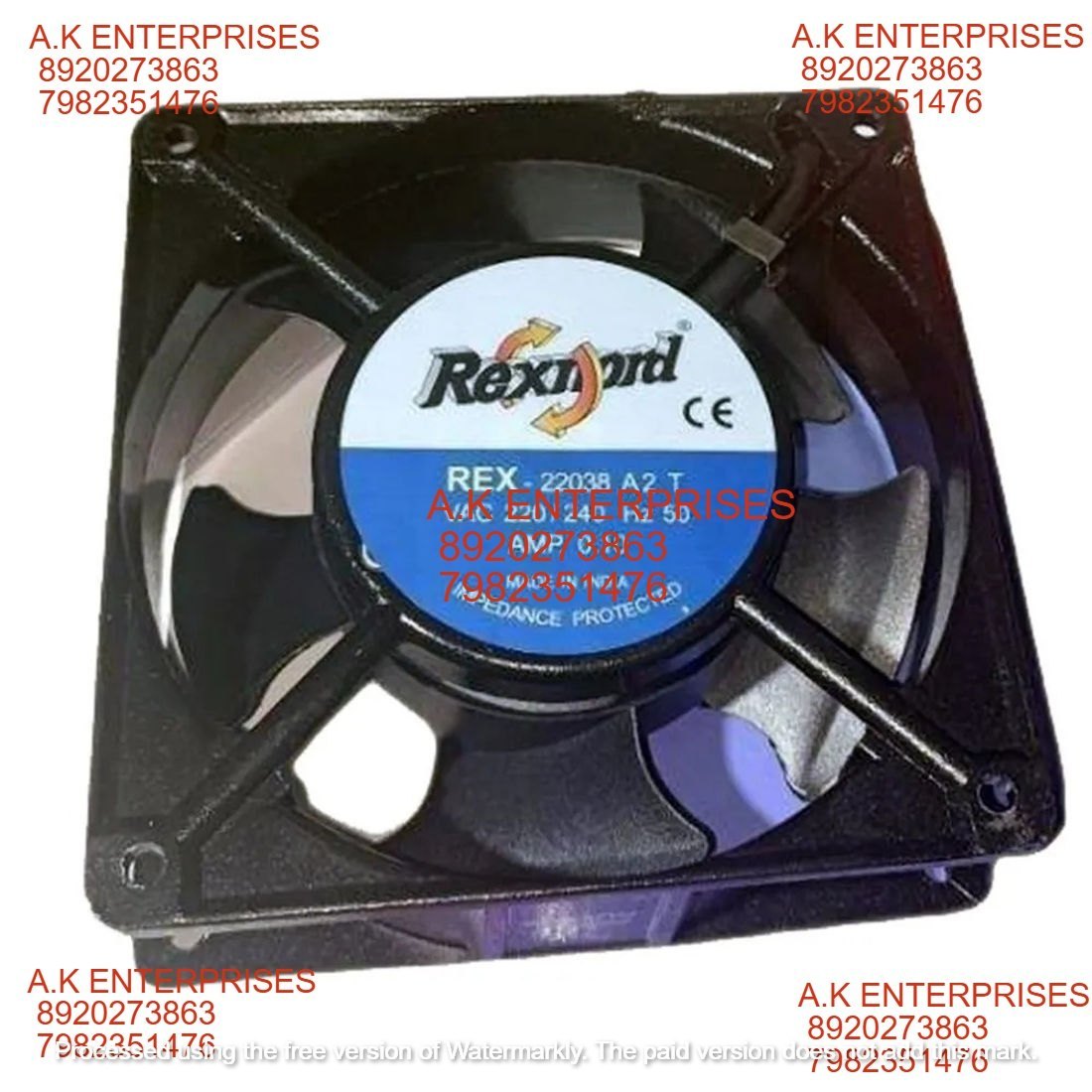 Rexnord REX-22038 A2 T Axial Fan 220/240VAC 50Hz 0.10A DC Brushless air cooling Fan 1500 RPM 120 * 120 * 38mm 2Wire