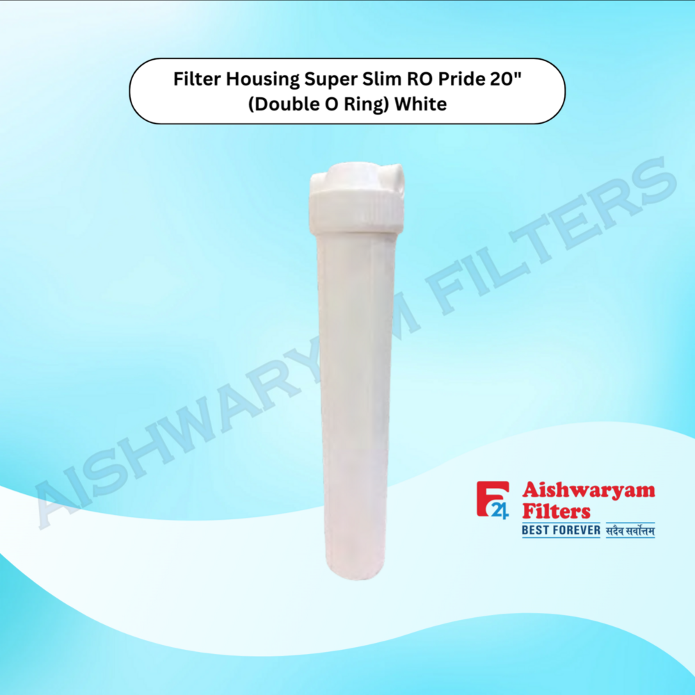 Filter Housing Super Slim RO Pride 20" (Double O Ring) White