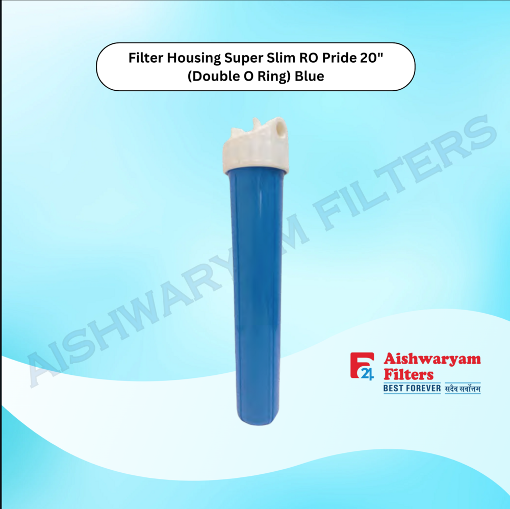 Filter Housing Super Slim RO Pride 20" (Double O Ring) Blue