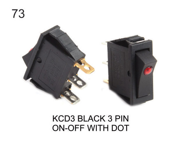 KCD 3 BLACK 3 PIN ON-OFF WITH DOT