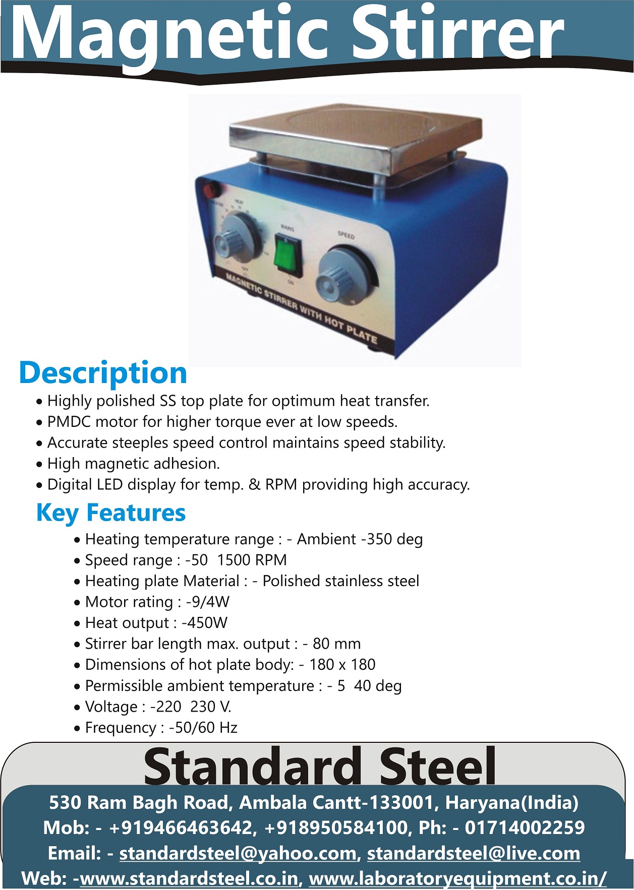 Magnetic Stirrer With Hot Plate