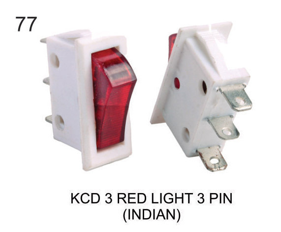KCD 3 RED LIGHT 3 PIN (INDIAN )