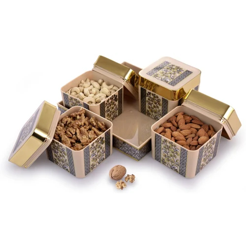 Airtight Dry Fruit Box With Tray - Material: Plastic