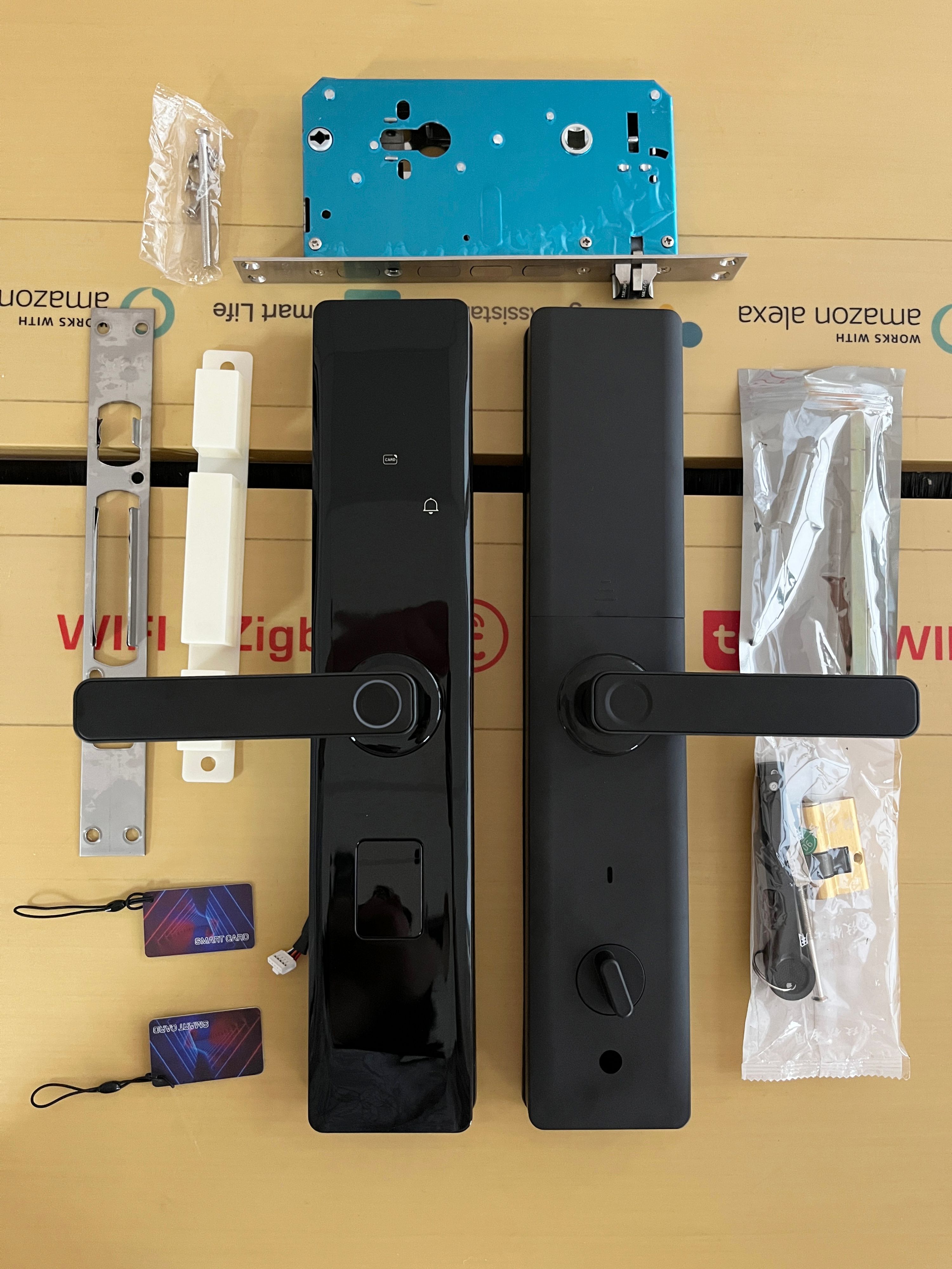 Fingerprint Door Lock - Smart Access With Wifi App Unlock | Secure Password, Rfid Card Entry & Extra Inside Lock